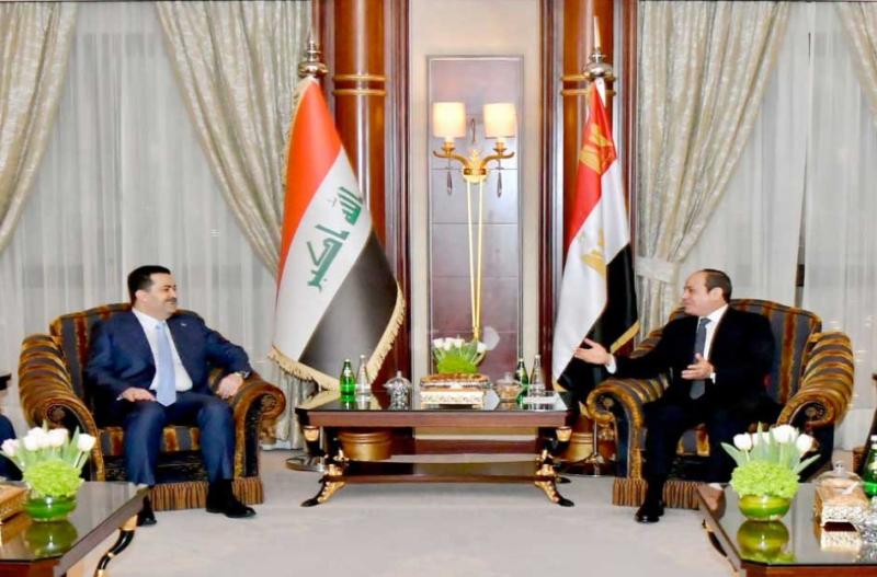 لقاء الرئيس السيسي ورئيس وزراء العراق