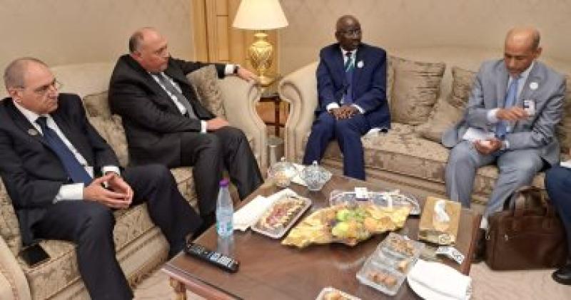 شكرى يلتقى وزير الشئون الخارجية والتعاون الموريتانى فى بالرياض