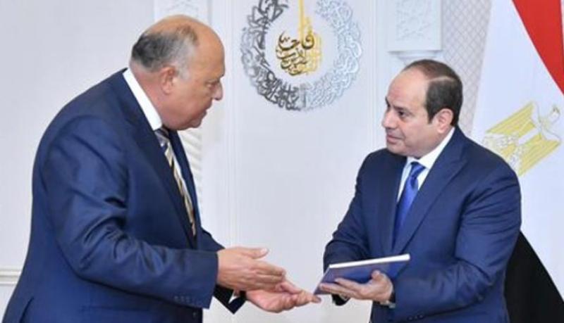 اجتماع الرئيس عبدالفتاح السيسي اليوم مع سامح شكري وزير الخارجية