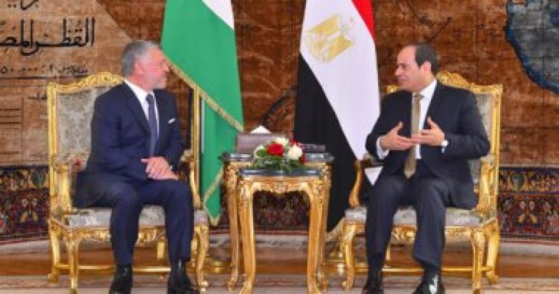 الرئيس السيسي والملك عبد الله العاهل الأردني