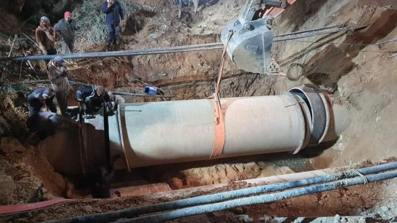 رئيس جهاز أكتوبر: إنهاء أعمال إصلاح خط المياه الرئيسى للشيخ زايد خلال 6 ساعات