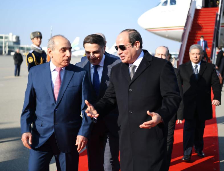 وصول الرئيس عبد الفتاح السيسى اذربيجان