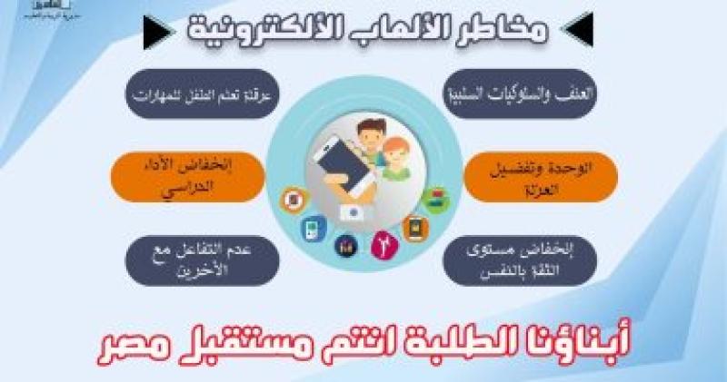 تعليم القاهرة تحذر من خطورة الألعاب الإلكترونية وتضع خطة لمواجهتها