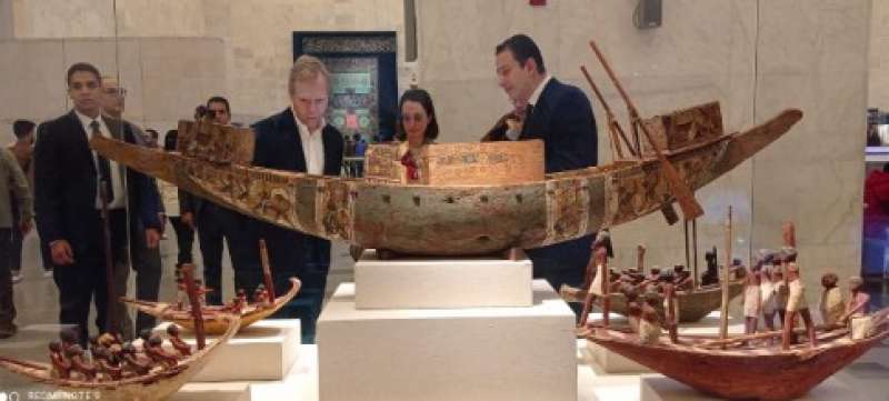 وفد من الاتحاد الأوروبى لعملية السلام فى الشرق الأوسط يزور متحف الحضارة