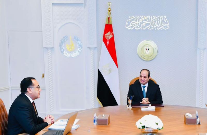 االرئيس عبد الفتاح السيسي مع رئيس الوزراء