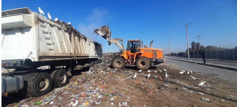 حملات للنظافة ومتابعة أعمال الرصف بالأحياء والشوارع الرئيسية بمدينة المنيا