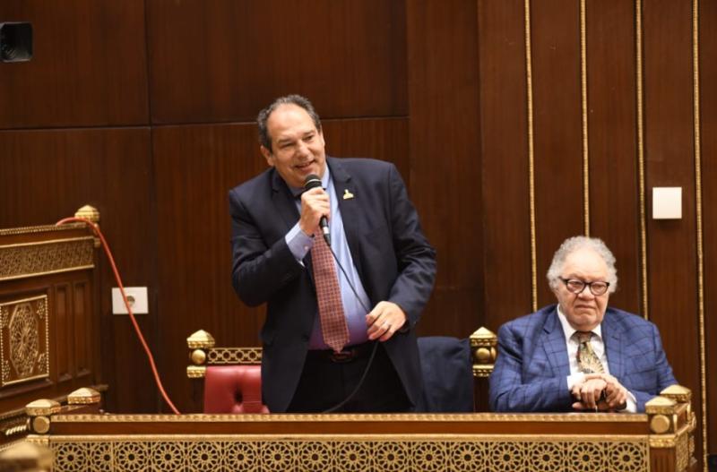 حسام الخولى بالجلسة العامة للشيوخ: يجب على كل مصرى التفكير فى كيفية زيادة الصادرات