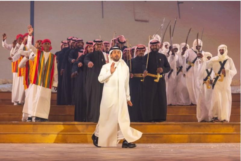مسرحية شعرية غنائية بمناسبة يوم تأسيس المملكة السعودية ( بالصور )