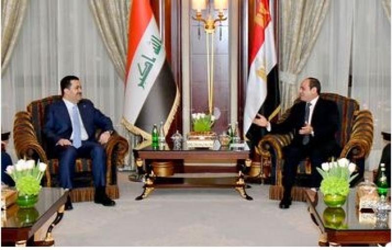 الرئيس السيسى ورئيس الوزراء العراقي محمد شياع السوداني