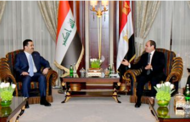 الرئيس السيسى يستقبل  رئيس وزراء العراق
