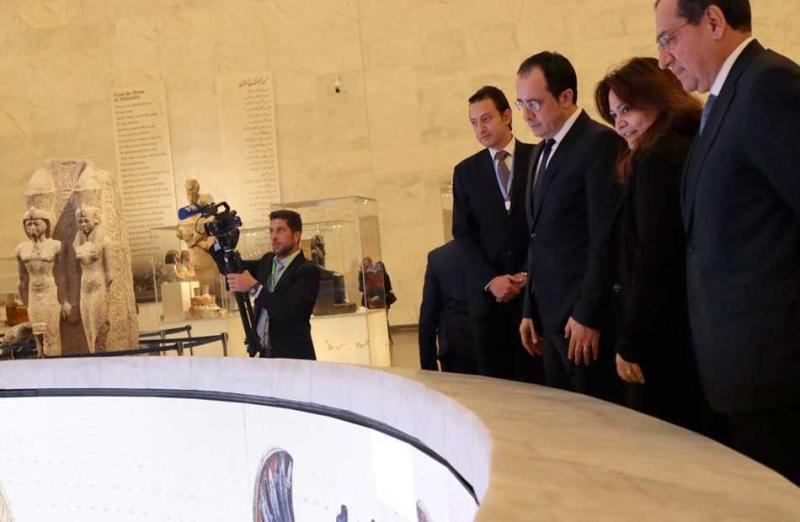 رئيس جمهورية قبرص يزور المتحف القومي للحضارة المصرية