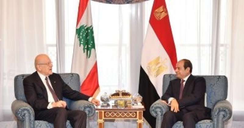 الرئيس السيسي يلتقى ”ميقاتى” ويؤكد أهمية إعلاء المصالح العليا للشعب اللبنانى