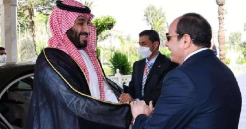 الرئيس السيسي مع الأمير محمد بن سلمان ولى العهد السعودى - أرشيفية