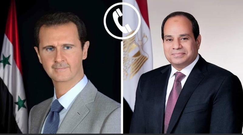 الرئيس  السيسي والرئيس الأسد