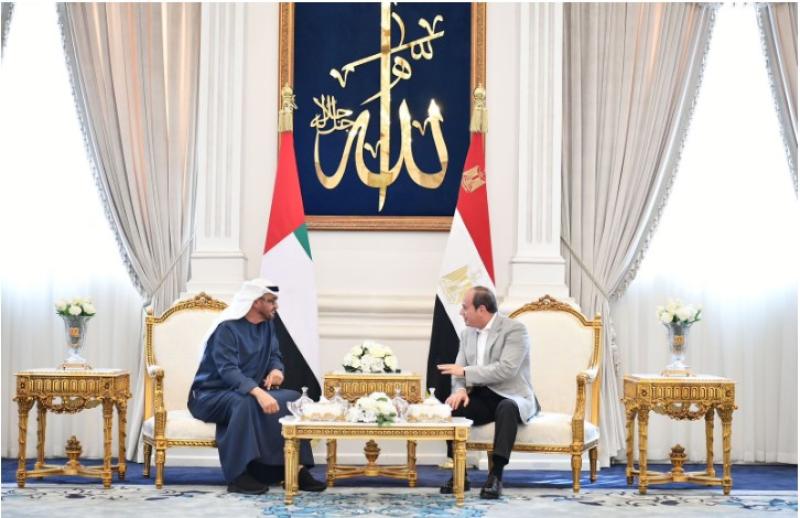 الرئيس عبد الفتاح السيسي والشيخ محمد بن زايد آل نهيان رئيس دولة الإمارات العربية المتحدة 