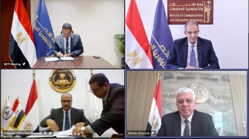 وزيرا التعليم العالي  والاتصالات  يشهدان توقيع بروتوكول تعاون لإنشاء مركز إبداع مصر الرقمية