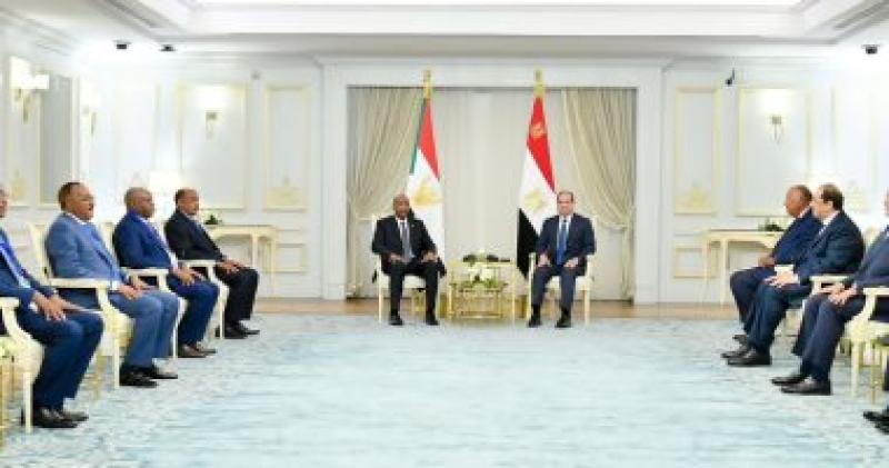 الرئيس السيسى ورئيس مجلس السيادة السودانى