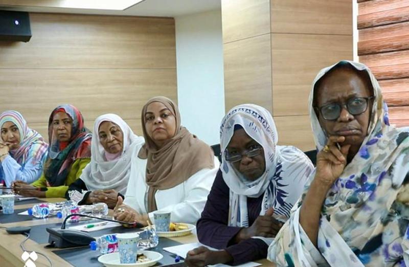 السيدات السودانيات خلال مشاركتهن في مبادرة لدعم الشقيقات السودانيات
