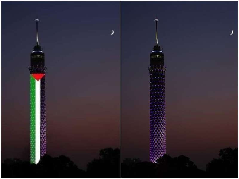 برج القاهرة وعلم فلسطين.. حقائق لا تعرفها