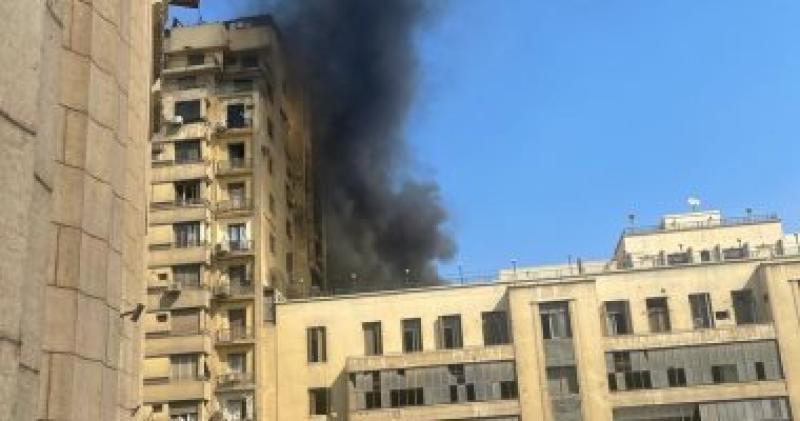حريق مخزن وسط البلد بالقاهرة
