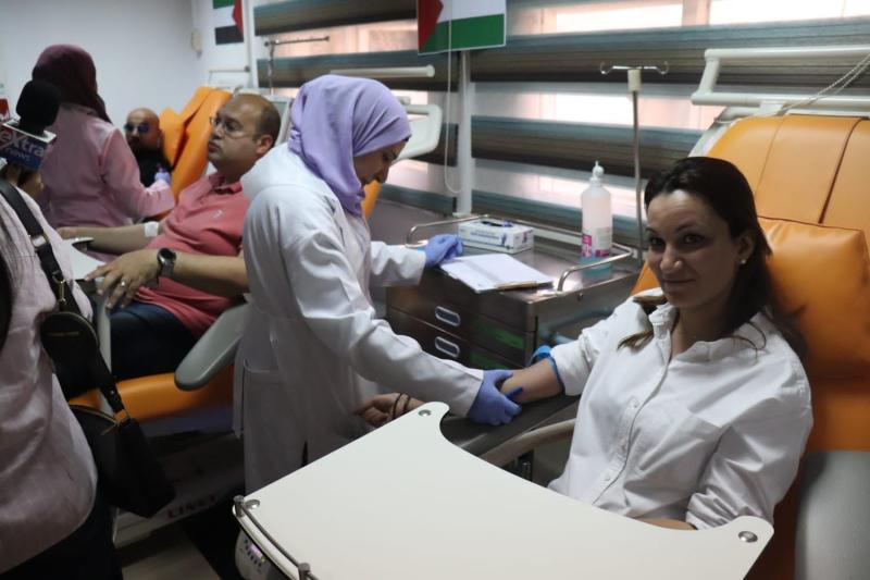 الجيزة تشارك في فعاليات حملة التبرع بالدم للشعب الفلسطيني