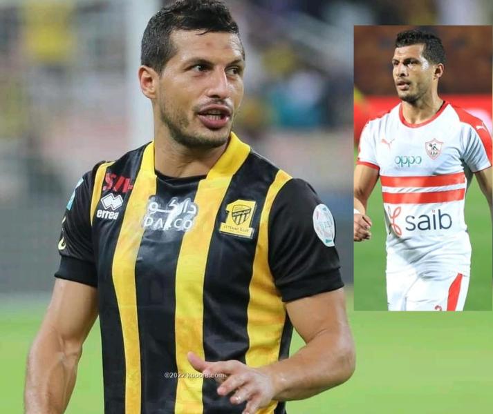 طارق حامد بقميصي الزمالك واتحاد جدة