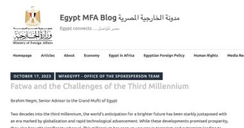 مدونة الخارجية المصرية