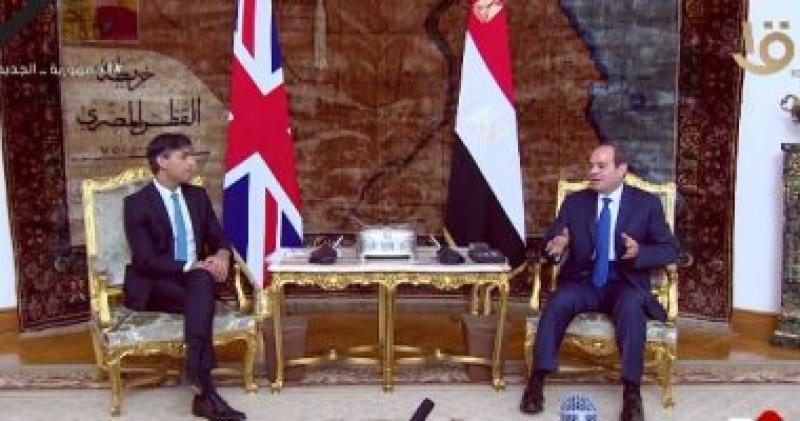 الرئيس عبد الفتاح السيسى ورئيس الوزراء البريطاني