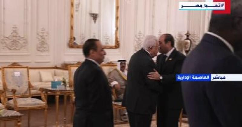 الرئيس عبد الفتاح السيسي مع الرئيس الفلسطيني