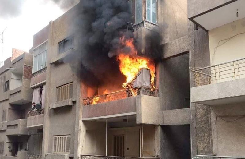 الحماية المدنية تسيطر على حريق داخل شقة سكنية بأوسيم