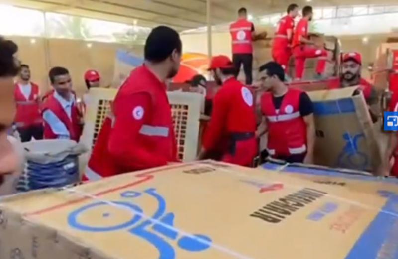 الهلال الأحمر المصري يعلن تسليم الدفعة التاسعة من المساعدات الانسانية