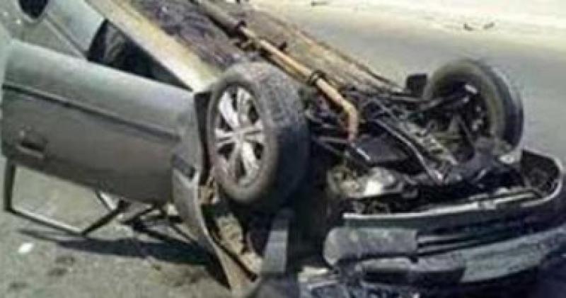 إصابة 3 مواطنين فى حادث انقلاب سيارة ملاكى بالفيوم