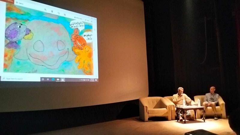 ندوة فن الكاريكاتير للفنان عمرو حسن بالأقصر