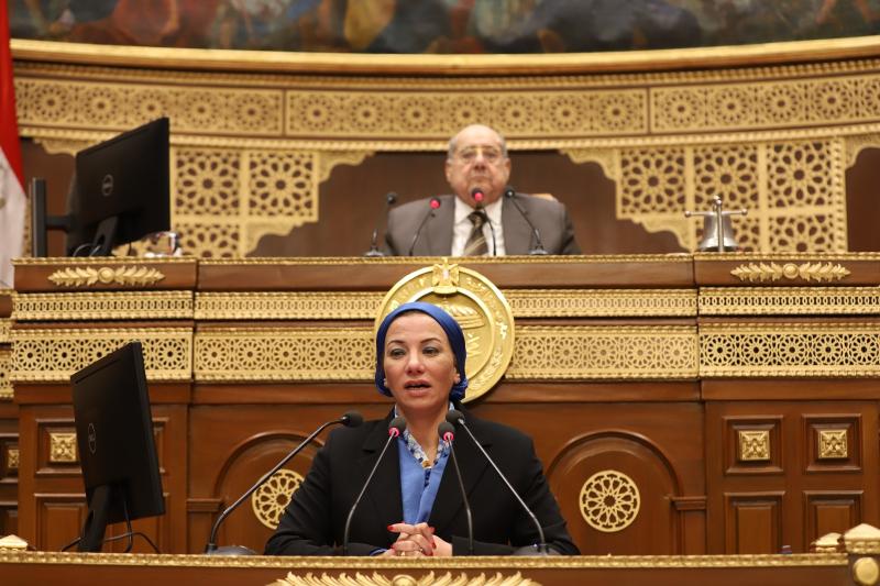 الدكتورة ياسمين فؤاد، وزيرة البيئة بمجلس الشيوخ 
