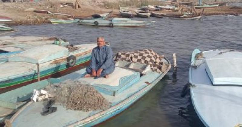 رسو المراكب على ضفاف بحيرة البرلس