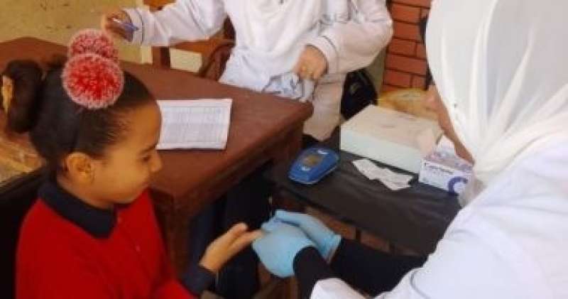 صحة القليوبية تفحص 178 ألف تلميذ ابتدائي حول الأنيميا والتقزم والسمنة