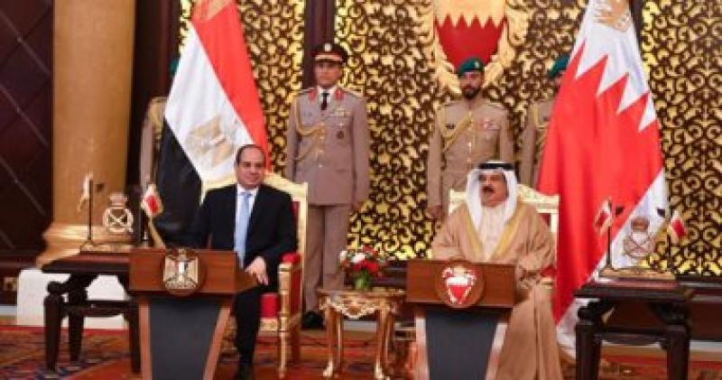 الرئيس عبد الفتاح السيسى وملك البحرين