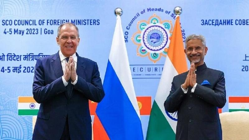 وزير الخارجية الروسي سيرجي لافروف ونظيره الهندي سوبرامانيام جيشانكار