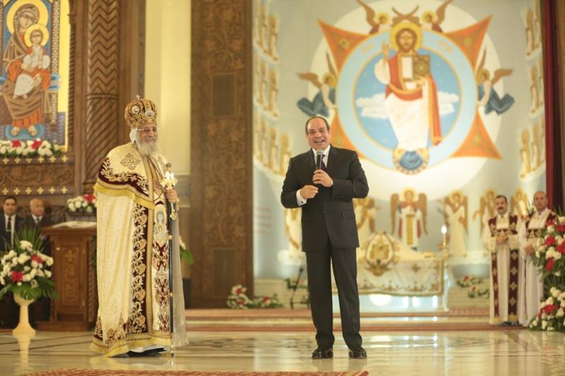 كلمة الرئيس السيسي خلال زيارته كاتدرائية ميلاد المسيح بالعاصمة الإدارية