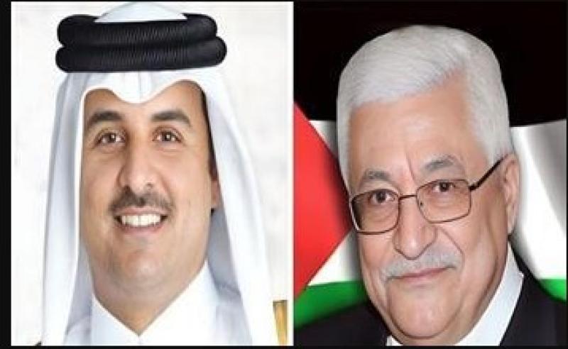 أمير قطر والرئيس الفلسطيني