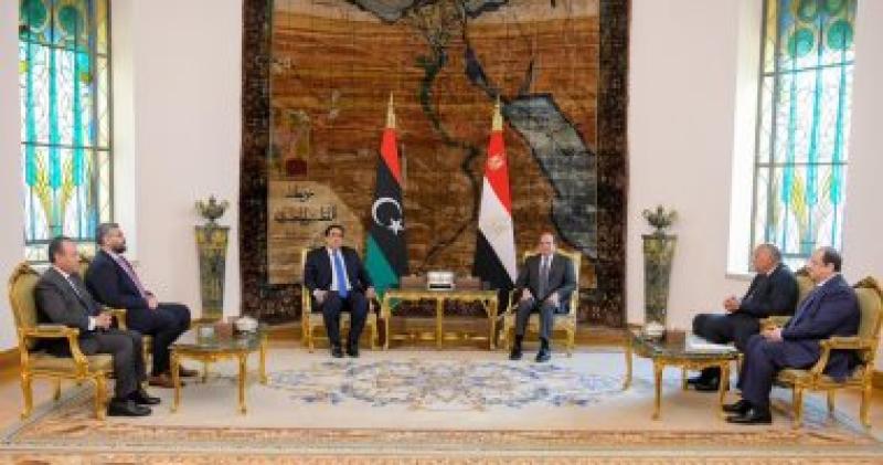 الرئيس السيسى يستقبل ”المنفى” ويؤكد دعم مصـر لجهود حماية وحدة الأراضى الليبية