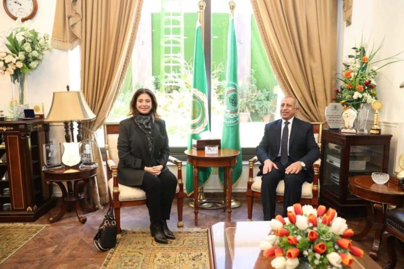 رئيس الأكاديمية العربية يستقبل الأميرة دانا فراس نائب رئيس المجلس الدولي للمعالم التراثية الأيكوموس