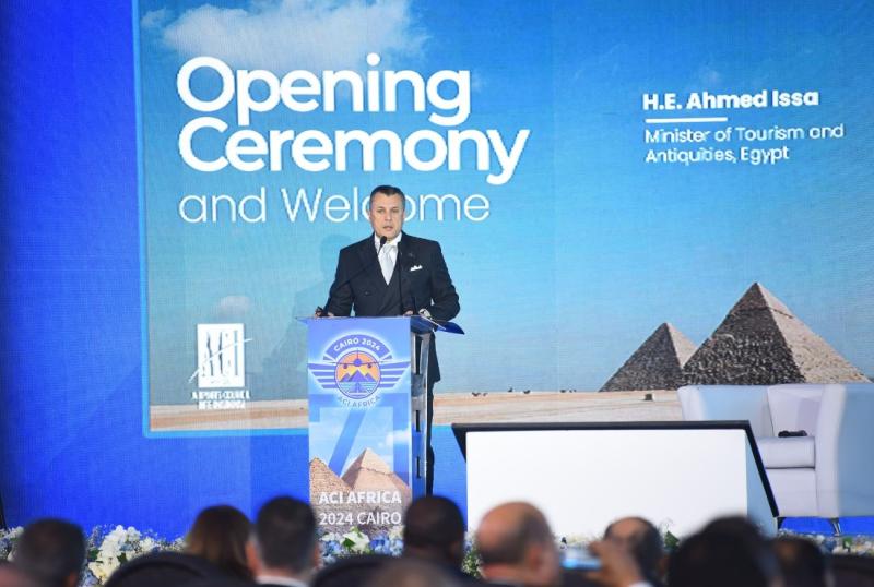 وزير السياحة والآثار يشارك في افتتاح فعاليات مؤتمر الاجتماع الـ 71 للمجلس الدولي للمطارات لإقليم أفريقيا ACI