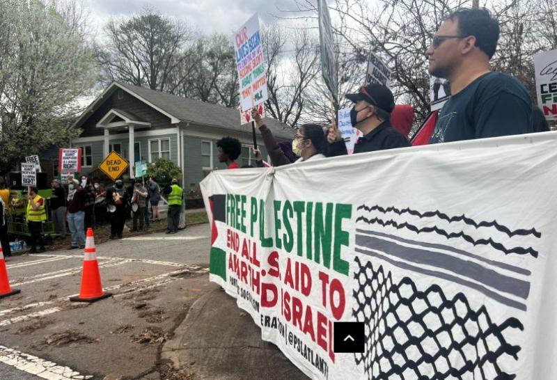 تظاهرة بولاية جورجيا تطالب الرئيس بايدن بوقف الحرب على غزة
