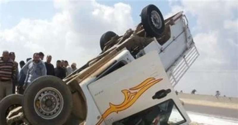 إصابة 7 عمال فى حادث انقلاب سيارة بمدينة المنيا
