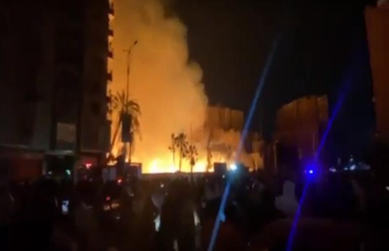 إخماد حريق داخل مأذنة مسجد بأكتوبر بسبب ماس كهربائي