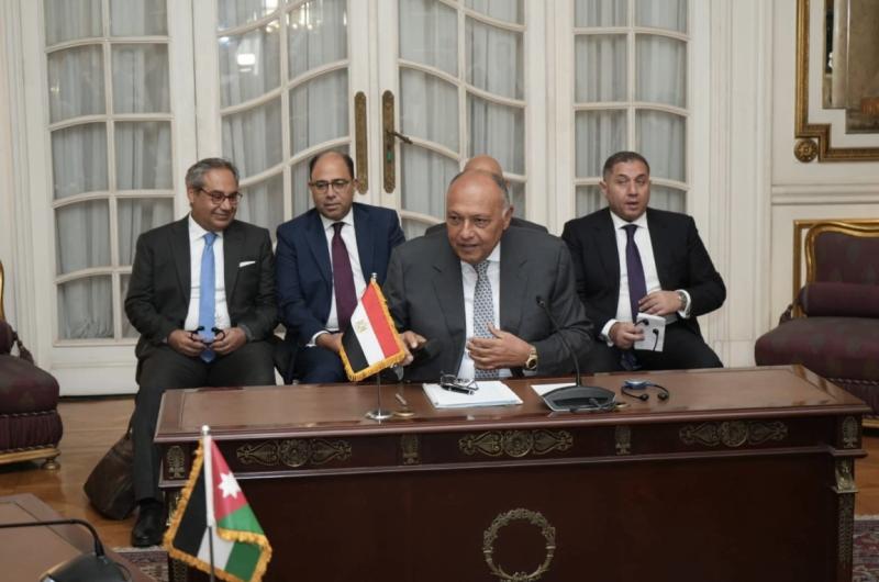 وزراء خارجية مصر والأردن وفرنسا