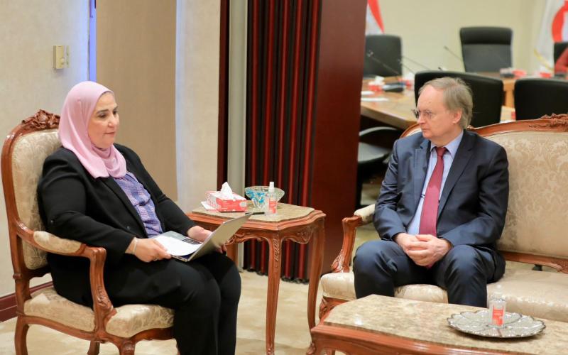وزيرة التضامن تلتقي سفير الاتحاد الأوروبي في مصر لبحث تطورات الأوضاع الإنسانية والإغاثية في قطاع غزة
