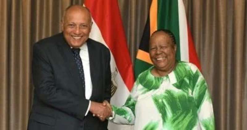 وزير الخارجية يجرى مشاورات سياسية مع نظيرته الجنوب أفريقية