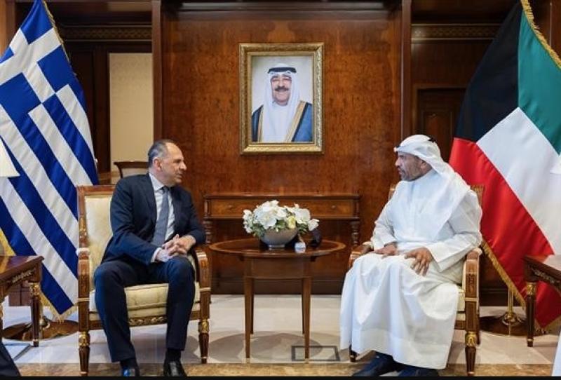وزير الخارجية الكويتي يبحث مع نظيرة اليوناني مجالات التعاون المشترك